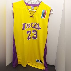 Ibiza Basketball Jersey #23 Size Large Los Angeles Lakers EDM DJ 23 Lebron James